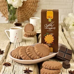 بیسکویت سالم با طعم کاکائو روزی پاک